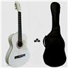 Strumentimusicalitop Chitarra Classica Bianca 4/4 SMT Studio Scuola con custodia morbida