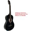 Chitarra Classica Elettrificata 4/4 Nera 39" con Preamplificatore Attivo 4 bande