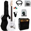 strumentimusicalitop Chitarra Elettrica Strato caster SMT Bianca kit Amplificatore + Set Accessori