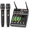 XXL Mixer Mixer Audio 4 Canali con Effetto USB Bluetooth per Chitarra PC Karaoke DJ