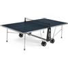 CORNILLEAU 100X Outdoor - Tavolo da ping pong per Esterni, Laminato in Resina 4 mm, Pieghevole, Grandi Ruote, Resistente alle Intemperie, Blu
