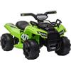 DecHome Macchina Elettrica Bambini 6V Quad Fari e Pedale 18+ Mesi Verde 189V90GN DecHome