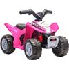 DecHome Quad Elettrico per Bambini 18-36 Mesi Luci,Clacson e Pedali Rosa PKA712F Dechome