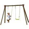 New Plast Altalena Giardino Bambini Legno Doppia Seduta H Max 190 cm New Plast ALS1345