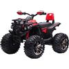 DecHome Macchina Elettrica Bambini 12V Quad Fari e Pedale 3+ Rosso 170V90RD DecHome
