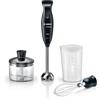 Bosch MSM2650B, Frullatore a immersione, CleverMixx, motore 600 W, Impugnatura ergonomica, Lama acciaio inox a quattro ali, Tritatutto e frusta inclusi, Facile da usare, Nero, antracite