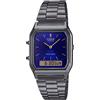 Casio vintage AQ-230EGG-2AEF GMT nero IP quadrante blu