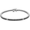 Comete Bracciale tennis da uomo Comete in argento zirconi bianchi neri UBR 990 M20