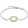 Ti Sento Milano Bracciale Ti Sento Milano a catena fine con rettangolo dorato e zirconi 23021ZY