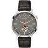 Bulova Orologio Bulova 98A187 open hearth Aerojet grigio pelle