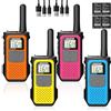 AWANFI 4 Pezzi Walkie-Talkie, Walkie Talkie Ricaricabile con 1200mAh Batteria, Walkie-Talkies per Bambini Adulti, 16 Canali/VOX/Cavo USB-C, Walky Talky Lungo Raggio per Campeggio Escursioni