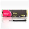 GiGimundo G7400 512GB M.2 PCIe Gen 4.0x4 NVMe SSD - Max 7200MB/s lettura, scrittura 4400MB/s, prestazioni massime, velocità ultra veloce per PC Gamer & Creators