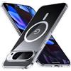 FNDMIL [NO.1 Magnetico Cover per Google Pixel 9 Pro XL con Mag-Safe[Antiingiallimento] [Vestibilità slim][Protezione militare] Custodia rigida con morbido silicone per Pixel 9 Pro XL Case Trasparente