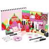 Elitecran 20 Pezzi Calendario dell'Avvento di Bellezza e Trucco, Tutto in Uno Trucco Set con Rossetti Ombretti Fard Correttore, Make Up Bellezza Cosmetici Kit per il Trucco Completo per Donne Ragazze Bambina