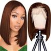 TNICE Straight Bob Wig Glueless 150% Density for Black Women | Bob Wigs Human Hair Straight Short 13x4 Lace Front Brazilian Virgin Hair wig for Black Women Chocolate Brown 180% Density
