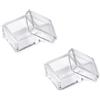 cyclingcolors 2x contenitori di plastica con coperchio trasparente quadrato Piccoli Flaconi da Viaggio trasparente con tappo Bottiglia aereo 2,5 x 2,5 x 1,5 cm