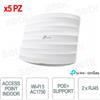 OMADA EAP245(5-Pack) - TP-Link Omada EAP245(5-Pack) 5 pezziAccess Point Indoor WiFi 5 AC1750 MU-MIMO per Reti Aziendali ad Alta Densità