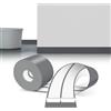 LIHIQIYA Battiscopa Flessibile Autoadesivo Grigio, 6M Battiscopa in PVC, Battiscopa Bianco, Battiscopa per Cucina Sigillante Impermeabile, Battiscopa Morbido Adesivo per Bagno, Battiscopa 30mmx30mm
