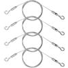 Yolev 4 Pezzi Filo per Appendere Quadri con Ganci Corda per Foto Fune Metallica con Occhielli Cavo Regolabile per Appendere Quadri con Ganci per Appendere Specchi Lampade Opere Arte (2m x 1,5mm)