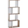 HOMCOM libreria in Legno, Scaffale a Ripiani, Bianco legno naturale 60 × 24 × 148cm|Aosom