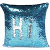 JOTOM Fodera per Cuscino Paillettes Reversibile Bicolore Colore Magico Federa per Divano Famiglia Soggiorno Camera da Letto Decorazione, 40x40cm(Blu Argento)