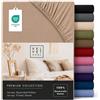 VEL VET HOME VelvetHome Lenzuolo con Angoli Una Piazza e Mezza 120x200 cm, 100% Cotone Pettinato, Jersey per Materassi fino a 25 cm, OEKO-TEX Elastico, Traspirante, Morbido, Cappuccino