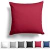 Alreya Federa per Cuscino in Raso 100% Cotone - 50 x 50 cm Rosso - Con Chiusura Lampo YKK, Morbidissima, la confezione include solo la federa