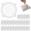 EnixwH 30 Pezzi Filtro Doccia Capelli, 10 CM Usa e Getta Raccogli Capelli Doccia, Filtro Scarico Doccia, Cerotti Filtranti Scarico, Retina per Scarico Doccia Capelli per Cucina, Vasca, Bagno (Girare)