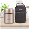 FASIAH Food Thermos con borsa calda 750ml: scatola da viaggio impermeabile per pasti caldi, caffè tazza zuppa da asporto, contenitore in acciaio inossidabile, doppio scomparto per alimenti (oro)…