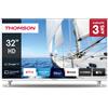 Thomson Smart TV 32" HD LCD Android DVBT2/C/S2 Classe E Wi-Fi Bianco 32HG2S14W THOMSON