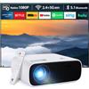 Wielio Nuovo mini proiettore, proiettore WiFi e Bluetooth, Full HD 1080P, supporto 4K H