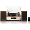 Lenco Giradischi Bluetooth 33/45/48 giri con Altoparlanti colore Legno MC 160WD Lenco
