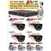 KIT 1080P VIDEOSORVEGLIANZA AHD 4 TELECAMERE 4MP FOCALE SONY+ DVR + HD 1TB +CAVI