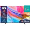 Hisense Smart TV 75" 4K Ultra HD Display QLED VIDAA HDR10+ Antracite 75A79KQ Hisense