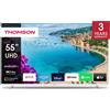 Thomson Smart TV 55 Pollici 4K Ultra HD Display LED Google TV Bianco 55UA5S13W Thomson