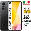 XIAOMI 12 LITE 5G NEW EDITION DUAL SIM 128GB 8GB RAM NERO ITALIA--