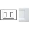 NUOVA FEB Placca Click 2 posti bianca - 2582/WH