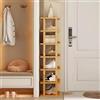 MLordoarf Scarpiera Verticale a 5/7/8 Livelli, scarpiera Stretta in Legno per Piccoli spazi, Torre di Scarpe Alta per Ingresso, Armadio, Angolo, Porta, salvaspazio, impilabile