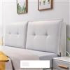 DEVINK Cuscini Da Lettura Cuscini Copri Testiera All-Inclusive Comodino Schienale Matrimoniale Imbottita Tessuto In Lino Cuscino Testata Copripolvere Lavabile(90x60x10cm,White)
