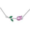 URONE Collana con ciondolo Albero della vita/Cardo scozzese/Tulipano/Girasole/Palma in argento Sterling 925, gioielli regalo per donne, Argento sterling, Non pietra preziosa