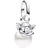 Amuefer Amore Cuore Charm Compatibili Bracciale Collana, Argento Sterling Oro Rosa L'infinito Trifoglio Ciondolo Natale Gioielli Regali per le Donne Ragazza Moglie Bambini Amici