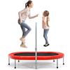 LIFEZEAL Trampolino Elastico Interno, Esterno, Tappeto Elastico Fitness, per Bambini, Adulti, 2 Persone, con Manico Protettivo, Altezza Regolabile, Pieghevole, Ovale, Saltarello, Salta, Max 150kg