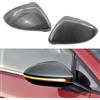 TTCR-II 2 PCS Compatibile con Ricambio Specchietti Esterni VW Golf 7 Golf 7.5 2013-2018, Tappo Copri Specchietto Laterale Golf Hatchback/Estate/Alltrack Sinistra + Destra- Fibra di Carbonio