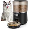 Apritsce Distributore Automatico Cibo Gatti, Apritsce 4L Dispenser Crocchette Gatto con Timer Programmabile, Distributore Cibo 1-4 Pasti al Giorno, Dosatore Crocchette per Gatti