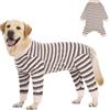 FEimaX Tuta da Recupero per Cani Dopo l'Intervento Chirurgico, Body Post Operatorio per Cane Femmina e Maschio, Tuta di Recupero a Maniche Lunghe per Cani di Piccola Media Grande Taglia (Beige, 3XL)