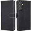 RankOne Cover per Samsung Galaxy S24 FE (6.7 Inches), Custodia Flip Pelle Portafoglio, Magnetica Libro Bumper Cover Case - Nero