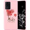 Yoedge Cover Compatibile con Samsung Galaxy A40 5,9, Rosa Silicone Morbido TPU Custodia con Disegni Cute, Ultra Sottile Antiscivolo Antiurto Protezione Case per Samsung A40 - Amore cuore 2