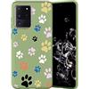 Yoedge Cover Compatibile con Samsung Galaxy A40 5,9, Verde Silicone Morbido TPU Custodia con Disegni Moda, Ultra Sottile Antiscivolo Antiurto Protezione Case per Samsung A40 - Zampa gatto