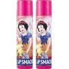 Lip Smacker Biancaneve, Balsamo Labbra per Bambini al gusto di Principesse Disney, Idratante e Levigante per far risplendere le Labbra, al gusto di Bacio di Ciliegia (Confezione da 2)