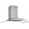 Silverline 3159.9.733.02 Cappa a Parete da 90 cm, INOX, Capacità 366 m3, 3 velocità, controllo pulsante, rumorosità max 67 db(A), illuminazione con 2 Lampadine da 3W